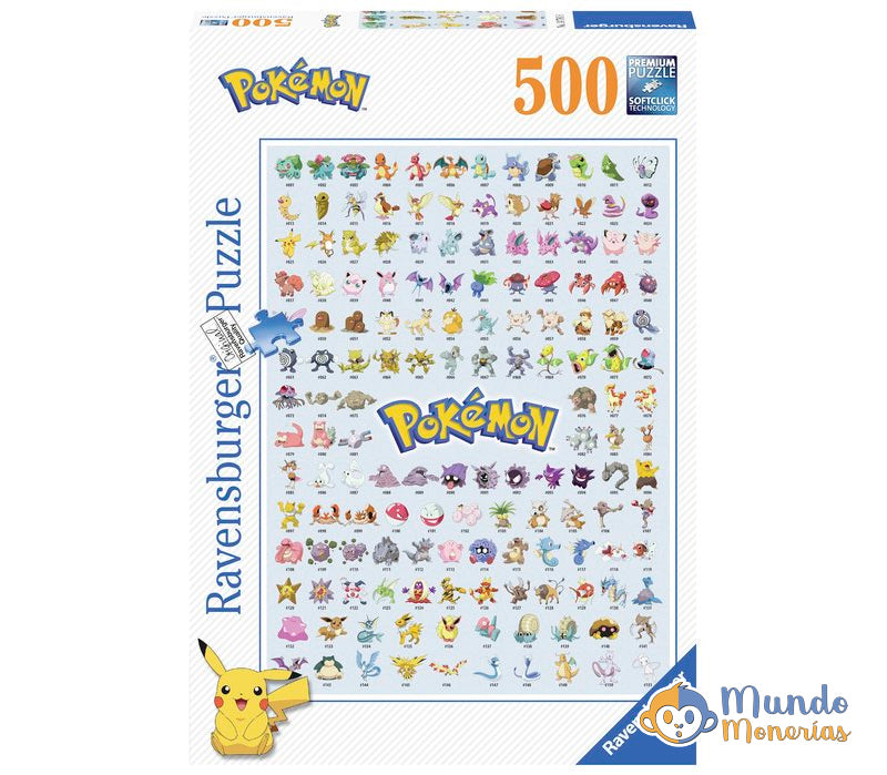 PUZZLE POKEMON 1ª GENERACIÓN 500 PIEZAS