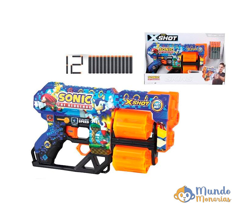 PISTOLA DARDOS X-SHOT SONIC SKINS