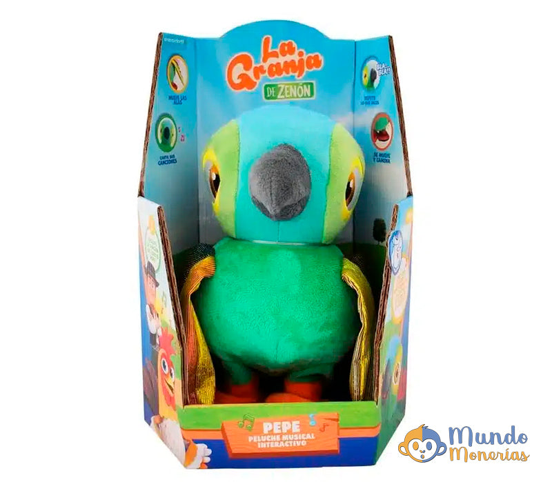 PELUCHE INTERACTIVO LORITO PEPE - LA GRANJA DE ZENON