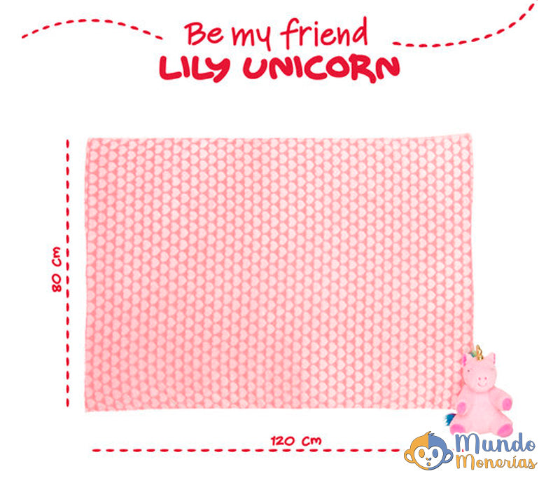 UNICORNIO LYLY PELUCHE CON MANTA