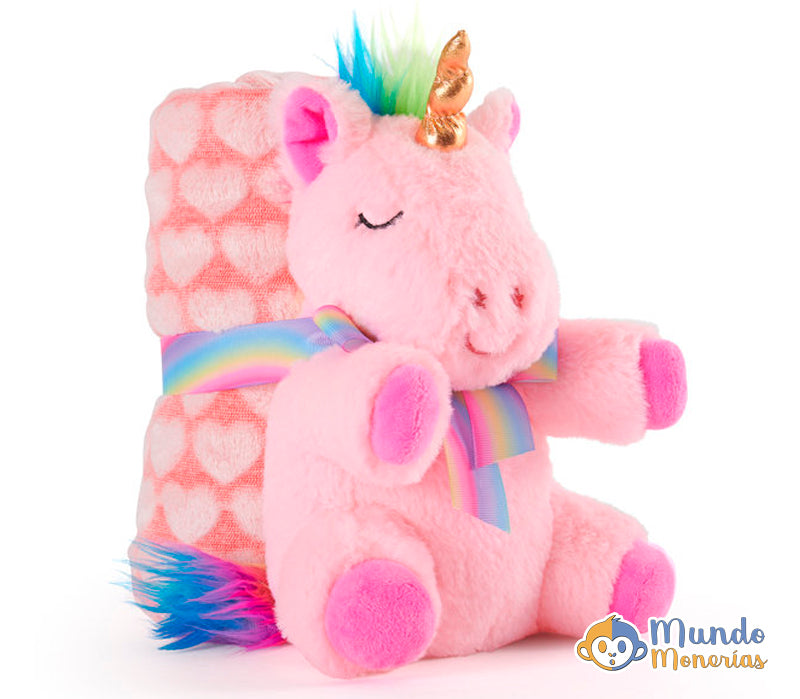 UNICORNIO LYLY PELUCHE CON MANTA