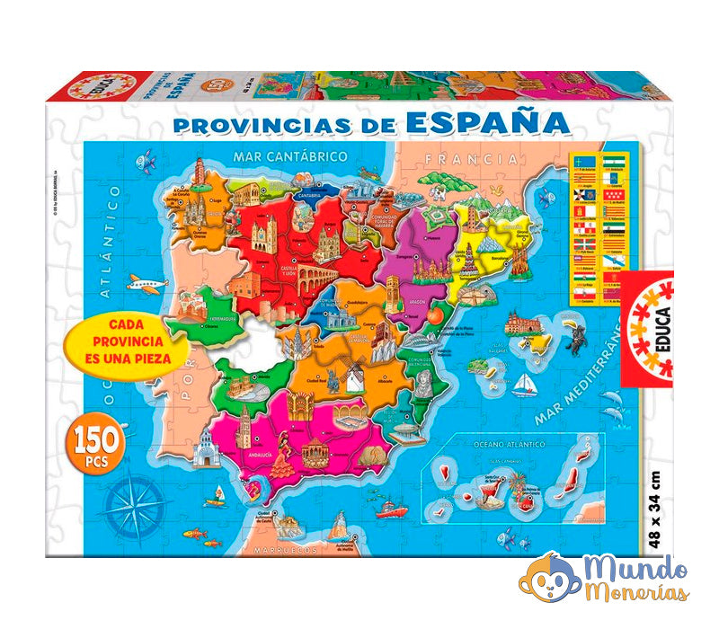PUZZLE 150 PIEZAS PROVINCIAS ESPAÑA
