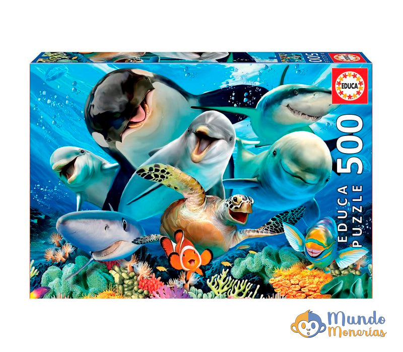 PUZZLE EDUCA 500 PIEZAS SELFIE BAJO EL AGUA