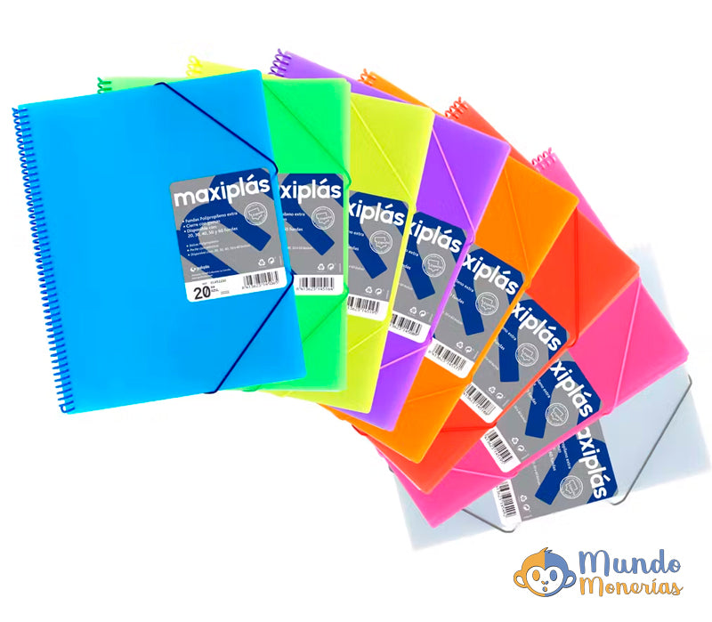 CARPETA 50 FUNDAS MAXIPLAS TRANSPARENTE CON SOBRE