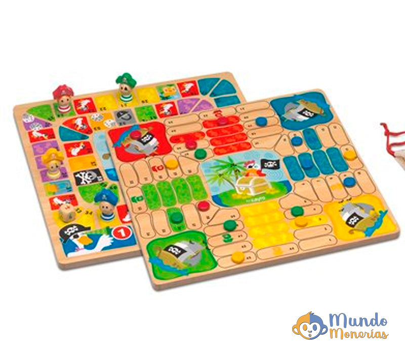 TABLERO MADERA PARCHIS OCA INFANTIL CON ACCESORIOS