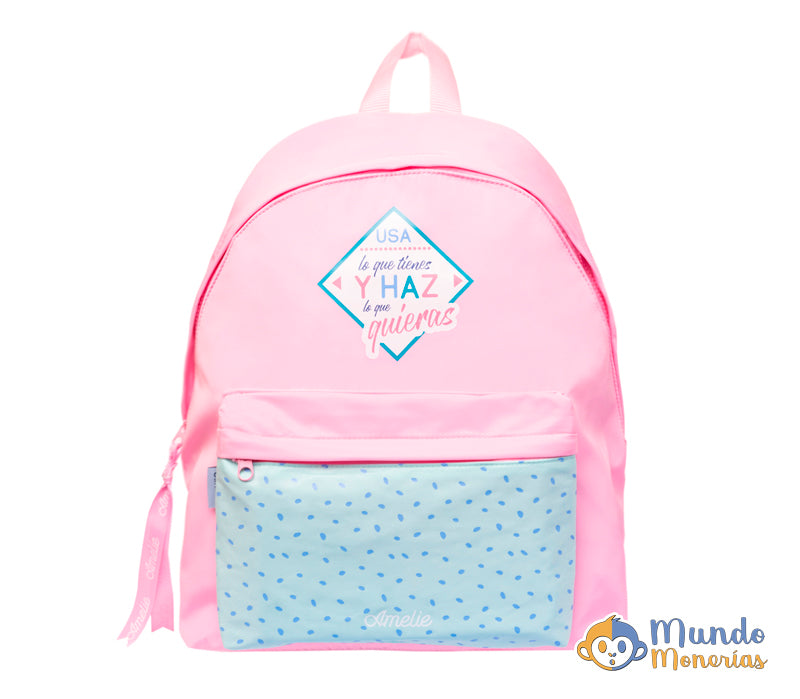 MOCHILA ESCOLAR ERIK AMELIE ROSA