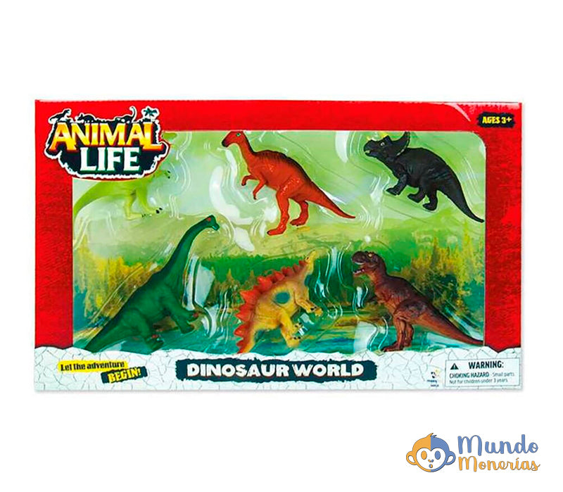 FIGURAS DE DINOSAURIOS 6 PIEZAS