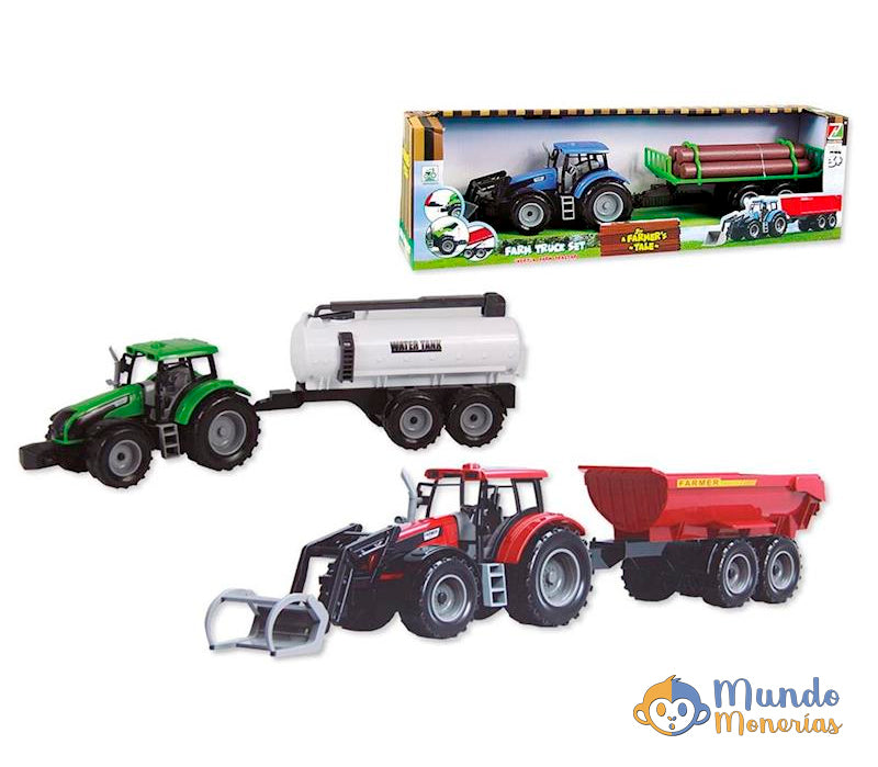 TRACTOR CON REMOLQUE 52x9x7,5CM