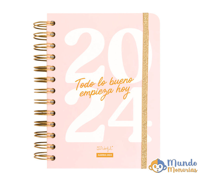 AGENDA ANUAL PEQUEÑA 2024 DIARIA TODO LO BUENO EMPIEZA HOY