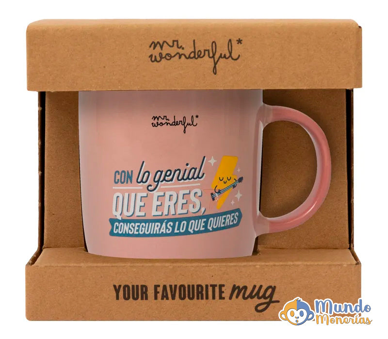 TAZA - CON LO GENIAL QUE ERES CONSEGUIRAS LO QUE QUIERES