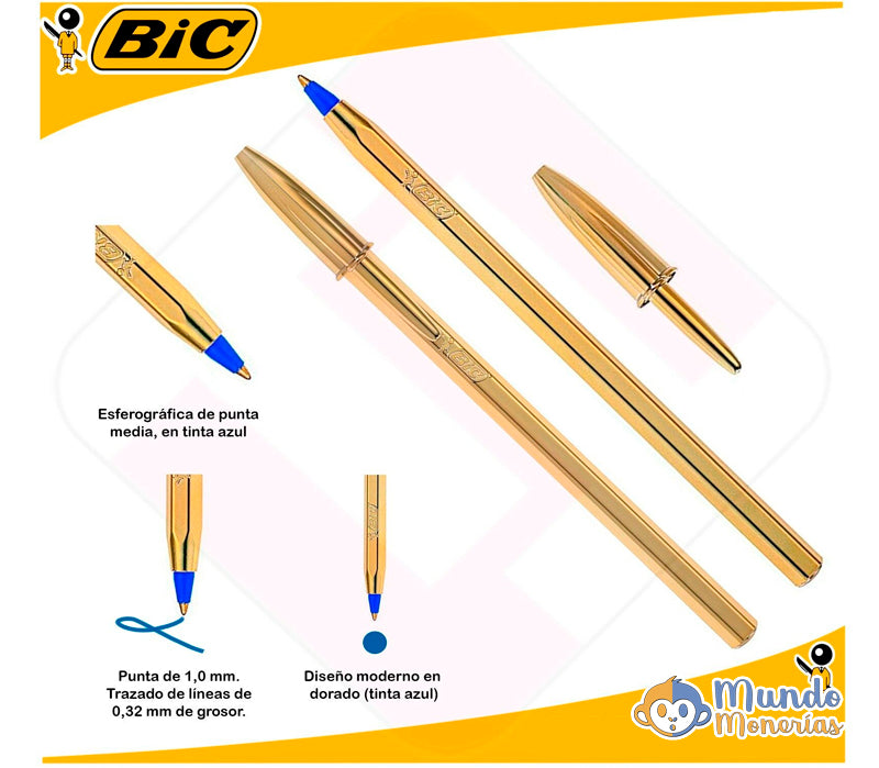BOLIGRAFO BIC CRISTAL ORO