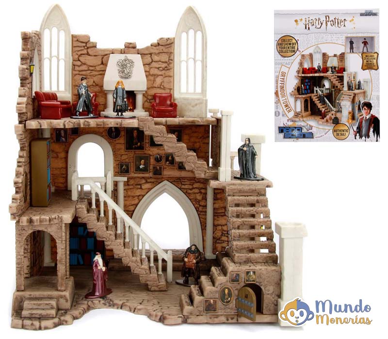 HARRY POTTER TORRE GRYFFINDOR CON 2 FIGURAS