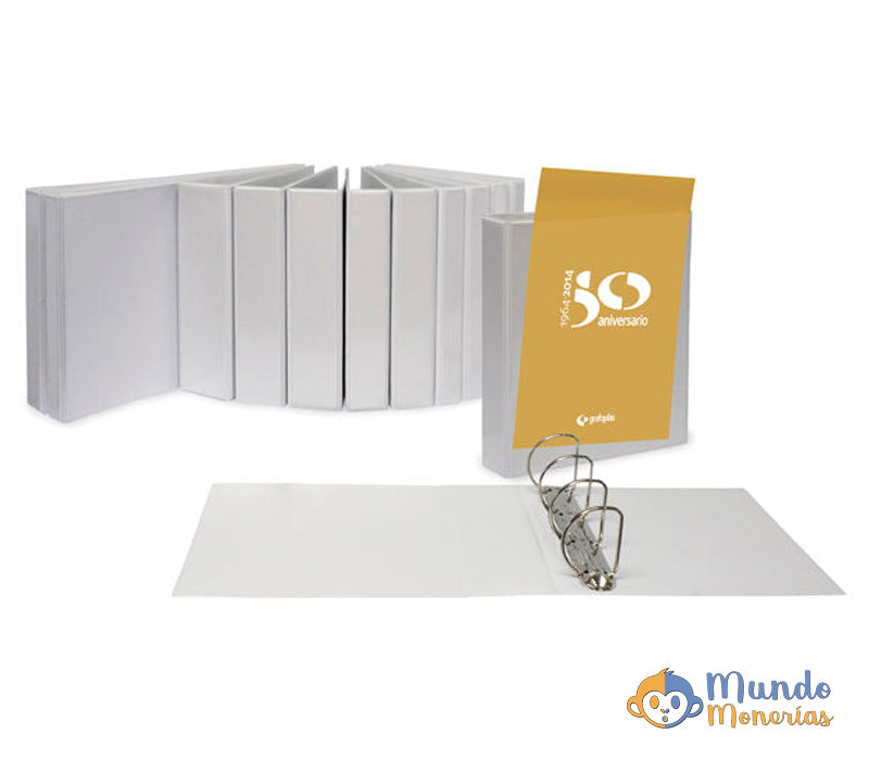 CARPETA CANGURO A4 4 ANILLAS 25 MM BLANCA