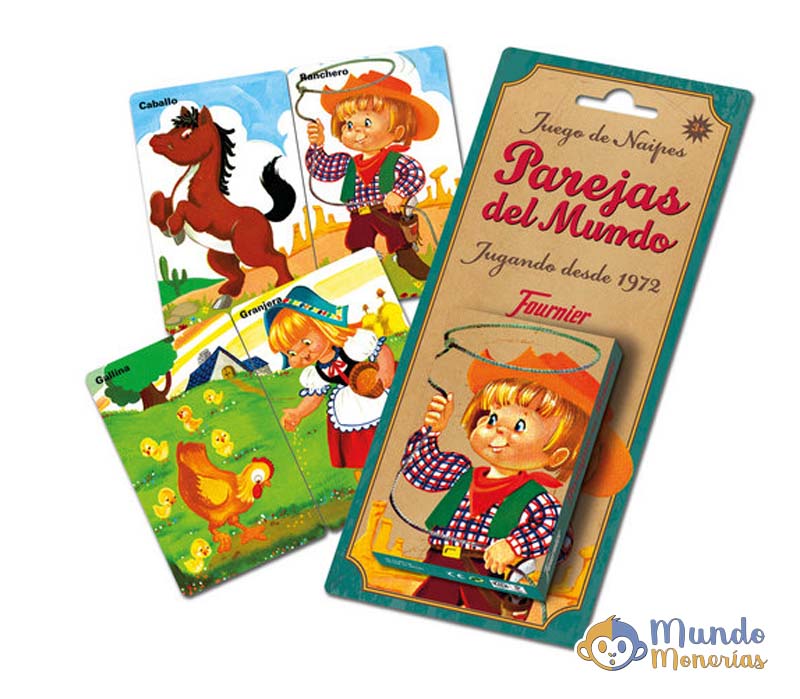 BARAJA CARTAS INFANTIL PAREJAS DEL MUNDO