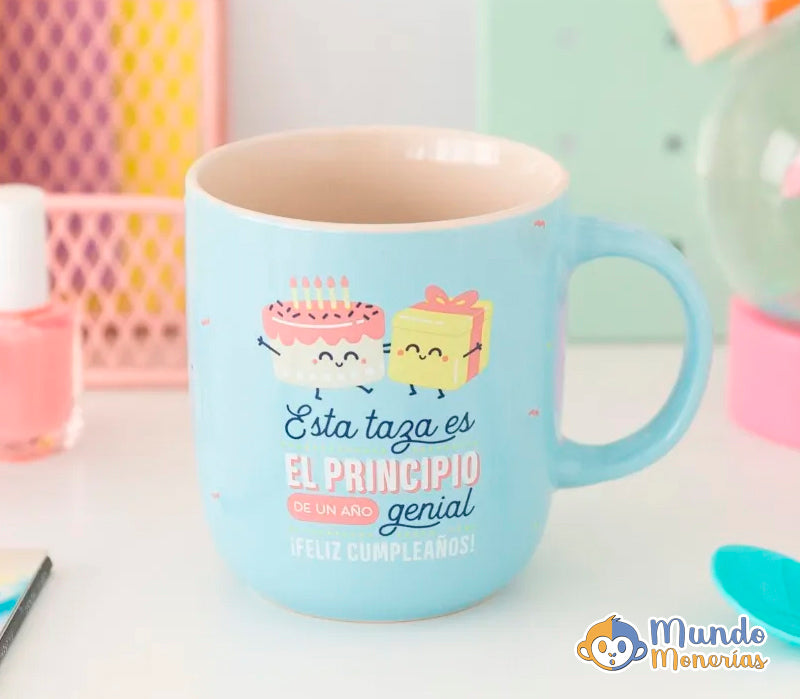 TAZA - ESTA TAZA ES EL PRINCIPIO DE UN AÑO GENIAL ¡FELIZ CUMPLEAÑOS!