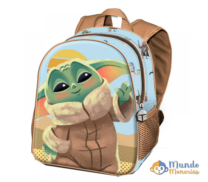 MOCHILA 3D GUARDERIA SAY HI THE MANDALORIAN BABY YODA