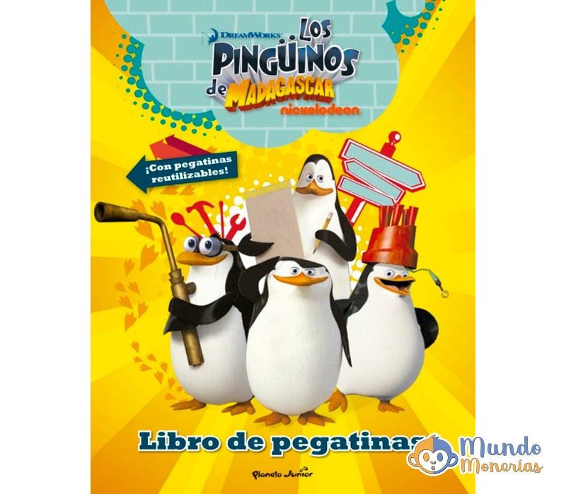 PINGÜINOS DE MADAGASCAR. LIBRO DE PEGATINAS: CON ADHESIVOS REUTILIZABLES