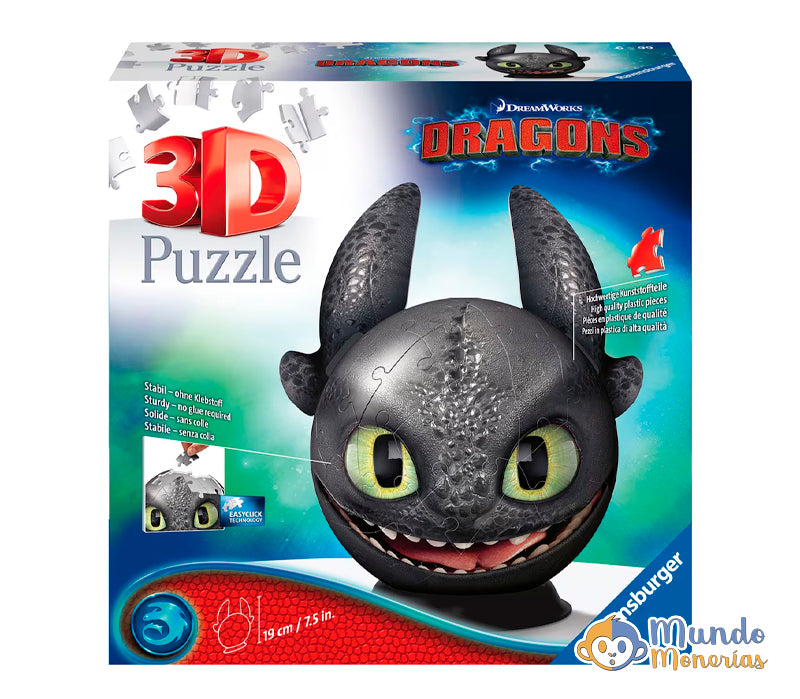 PUZZLE 3D DRAGON TRAINER - CON OREJAS