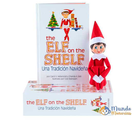 NIÑA ELFA NAVIDEÑA CON CUENTO