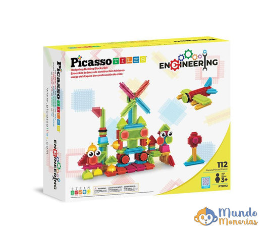 JUEO BLOQUES DE CONSTRUCCION ENTRELAZADOS PICASSO TILES CON 112 PIEZAS FORMADAS POR BLOQUES DE DISTINTAS FORMAS