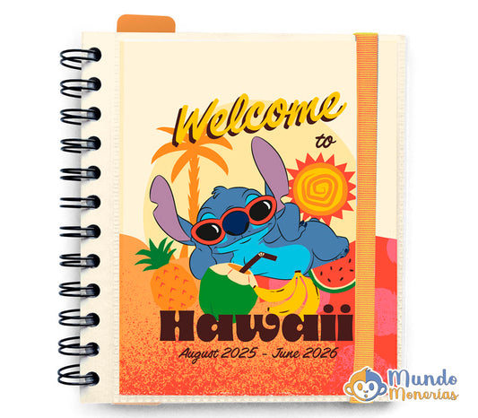 AGENDA ESCOLAR 2025/2026 DIA PAGINA M 11 MESES STITCH