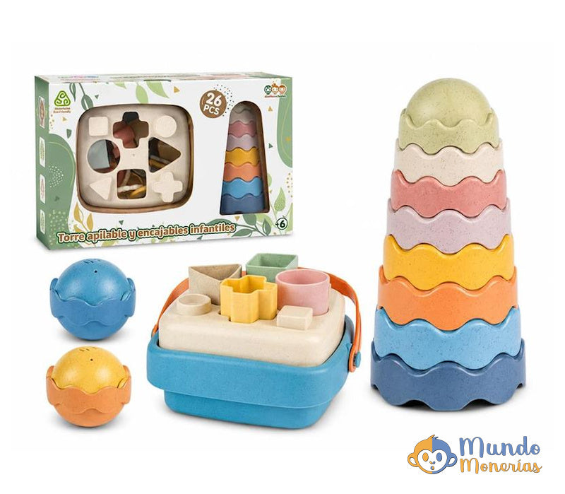 TORRES APILABLES Y ENCAJABLES INFANTILES 33X11X23CM