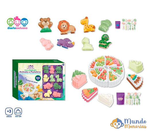 ARENA MOLDEABLE ANIMALES O PASTELERÍA